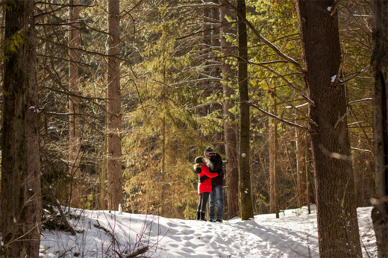 winter engagement, Ottawa_YOW_engagement_winter_snow_forest_portrait, ottawa wedding photographer
